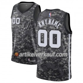 NBA San Antonio Spurs Trikot 2018-19 Nike City Edition Schwarz Personalisierung Swingman - Herren